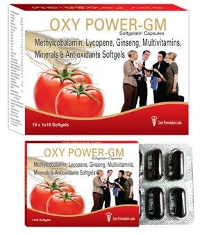 Oxy-Power GM Soft Gelatin Capsules, Certification : FSSAI Certified