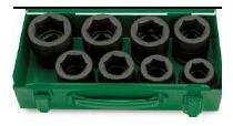 Round Impact Socket Set, for Automotive, Size : KABA 24, 24, 27, 30, 32, 33, 36, 38, 41mm