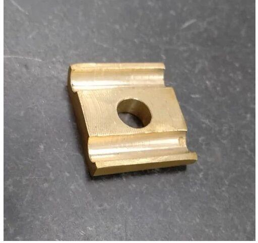 Brass Square Clamp, Color : Golden