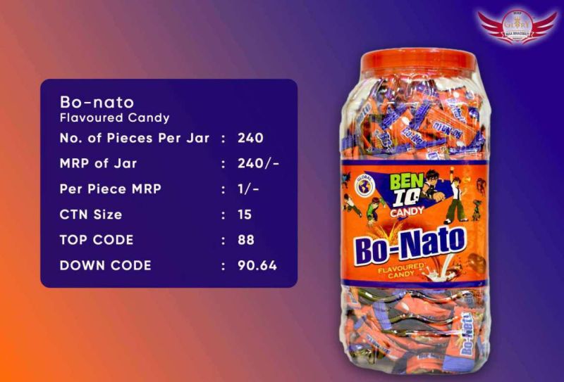 Global Solid Bo-nato Flavoured Candies, Taste : Sweet