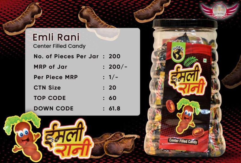 Global Solid Emli Rani Flavoured Candies, Packaging Type : Plastic Box