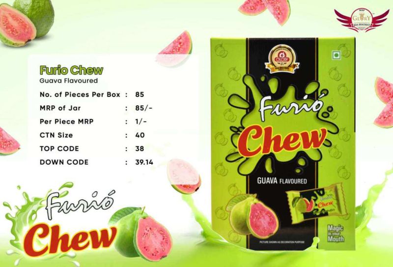 Furio Chew Guava Flavoured Toffee, Taste : Sweet