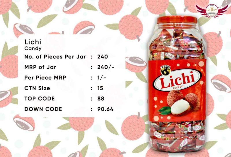 Global Solid Lichi Flavoured Candies, Packaging Type : Plastic Box