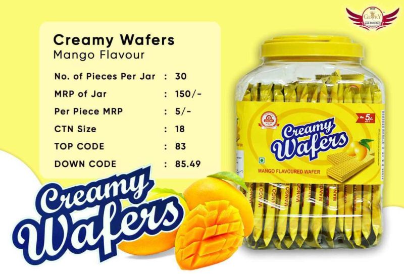 Glory Mango Flavour Creamy Wafers, Shelf Life : 6 Months