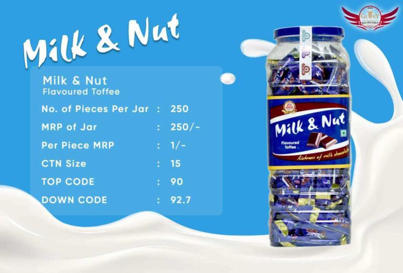 Milk & Nut Flavoured Toffee, Packaging Type : Plastic Box
