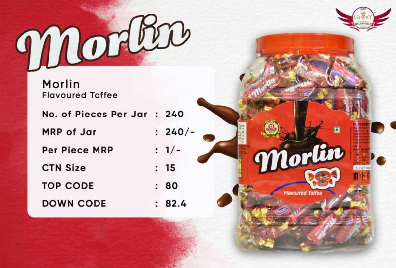 Glory Solid Morlin Flavoured Toffee, Packaging Type : Plastic Box