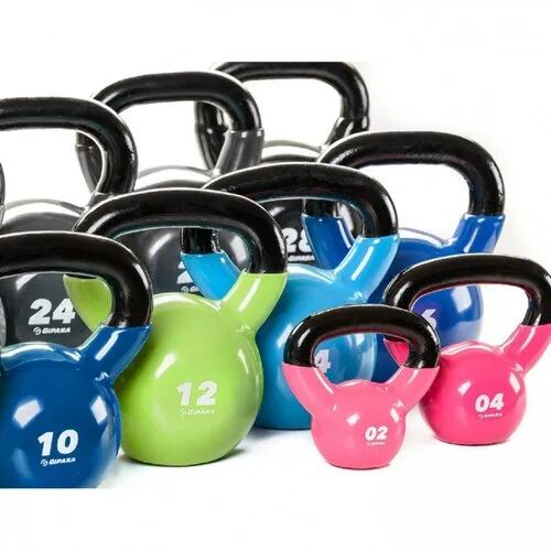 Vinyl Coated Kettlebells, Color : Red