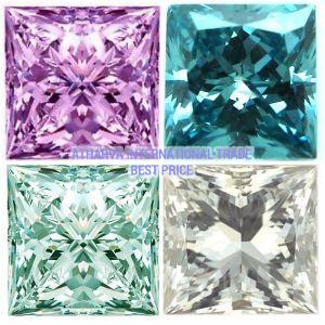 Polished princess cut diamond, for Jewellery Use, Purity : VVS1, VVS2