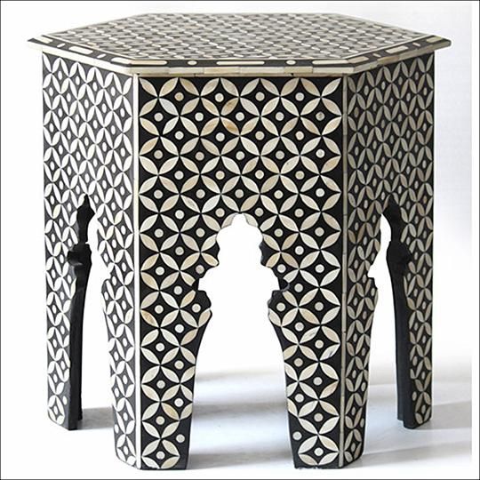 Bone Inlay Stool