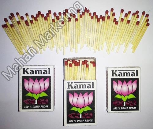 Wood Kamal Safety Matches, for Home, Lighting, Smoking, Feature : Easy To Carry, Eco Friendly