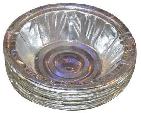Silver Laminated Paper Bowl, for Event Party Supplies