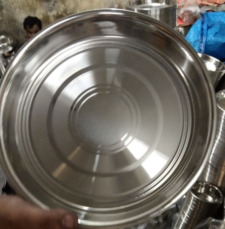 Aluminum Mirror Polish Bhojan Thal, Size : Standard