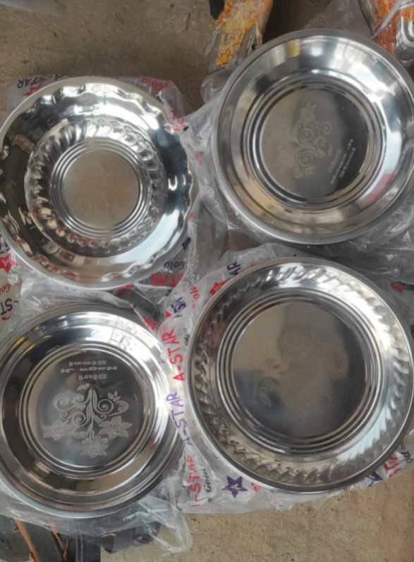 Plain Mirror Polish Soup Plates, Size : Standard