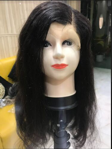 Remy Hair Closure Wig, Color : Black
