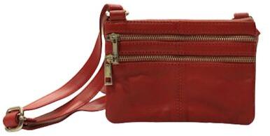Plain Goat Nappa Leather Ladies Red Sling Bag, Technics : Machine Made