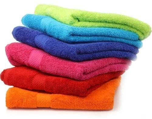 Plain Cotton terry towel, Length : 6 Feet
