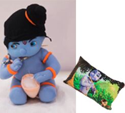 Cotton Krishna Soft Toy, for Baby Playing, Technics : Machine Made