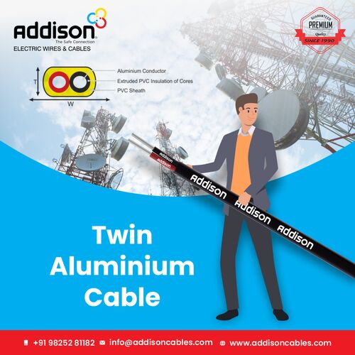 ALUMINIUM Twin Flat Cables, Color : BLACK, YELLOW