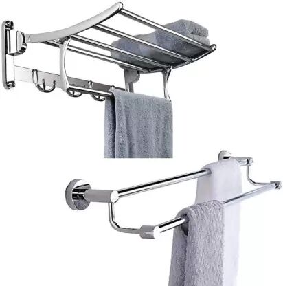 Bright Chrome Stainless Steel Towel Hanger, for Durable, Fine Finishing, Packaging Type : Carton Box