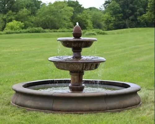 Sanwaliya Elevation Electrical Standard Round Marble Garden Fountain, Color : Multi Colors