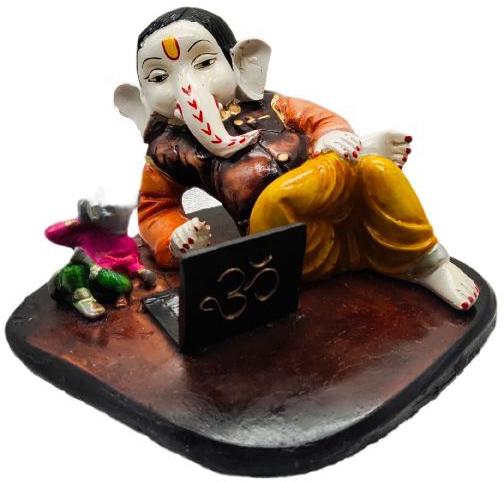 Ganesha with laptop, for Home Decoration
