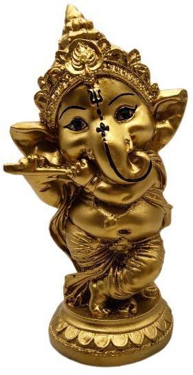 Polished Golden Lord Ganesha Idol, for Home Decoration, Pattern : Non Printed