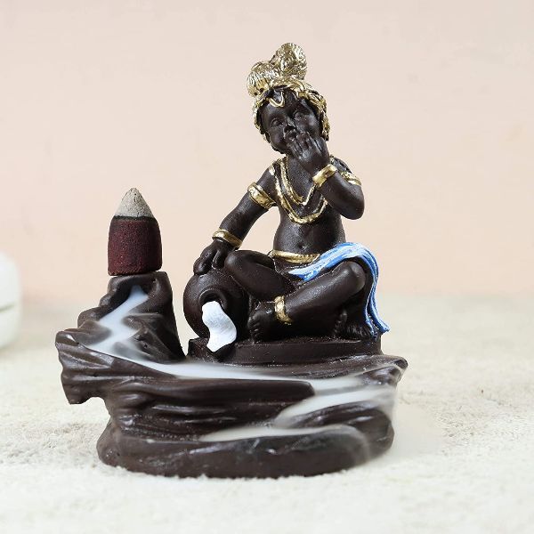 Laddu Gopal Idol Smoke Fountain, Pattern : Non Printed