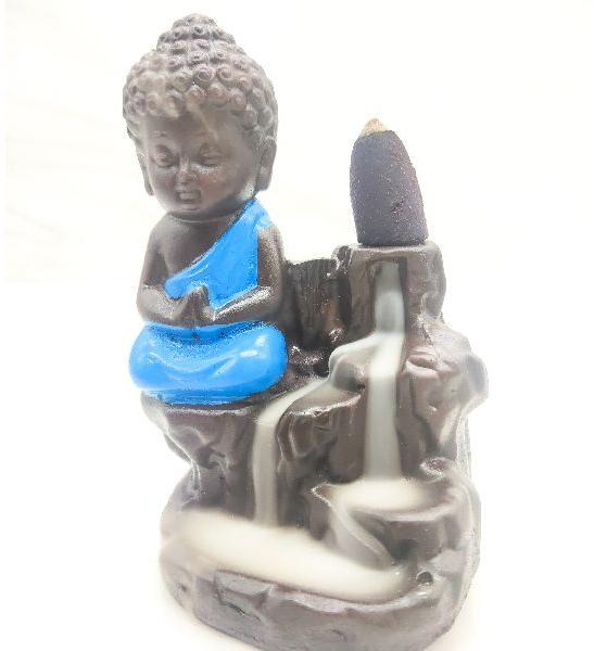 Smoke Backflow Blue Buddha Fountain, for Home Decoration