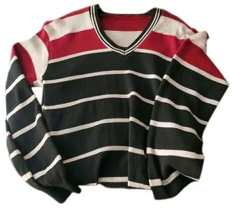 Full Sleeves V Neck Woolen Sweaters, Size : M-xxl