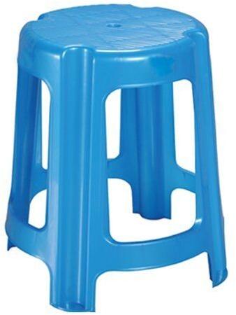 Plastic Round Stool, for Home, Color : Blue