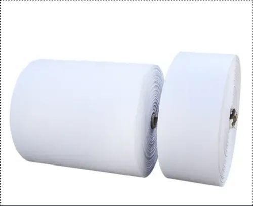 White PP Woven Fabric Roll, Pattern : Plain