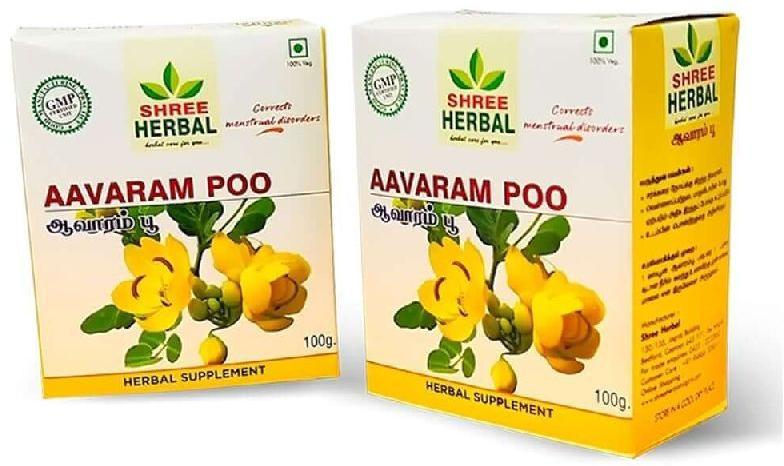 100g SHREE Aavaram Poo Herbal Supplement, Shelf Life : 1year