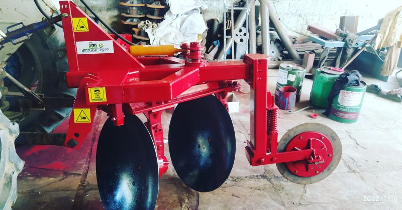 Hydraulic Reversible Disc Plough, Color : Po red