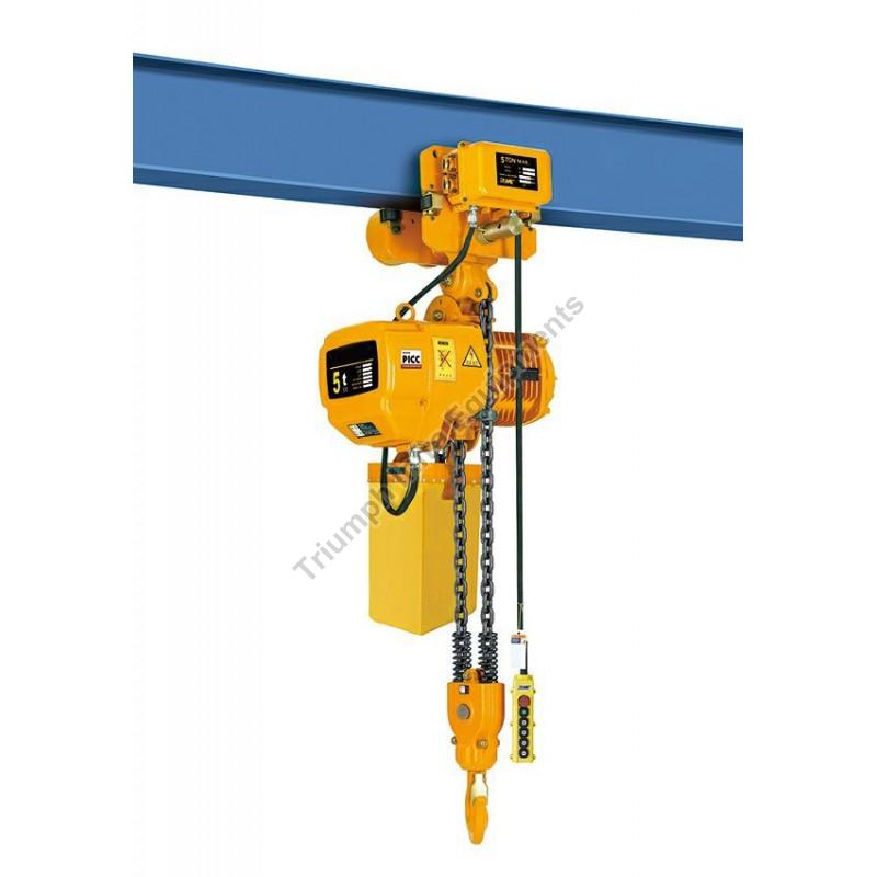 Electric Chain Hoist With Trolley, For Weight Lifting, Power : 1-3kw