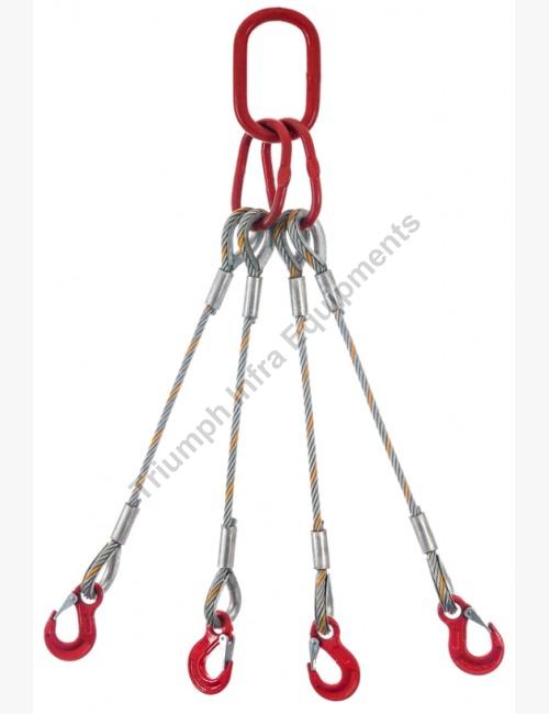 Four Legged Wire Rope Sling, Length : 10-15mtr
