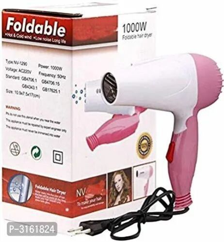 Plastic Hair Dryer, Color : Pink + White