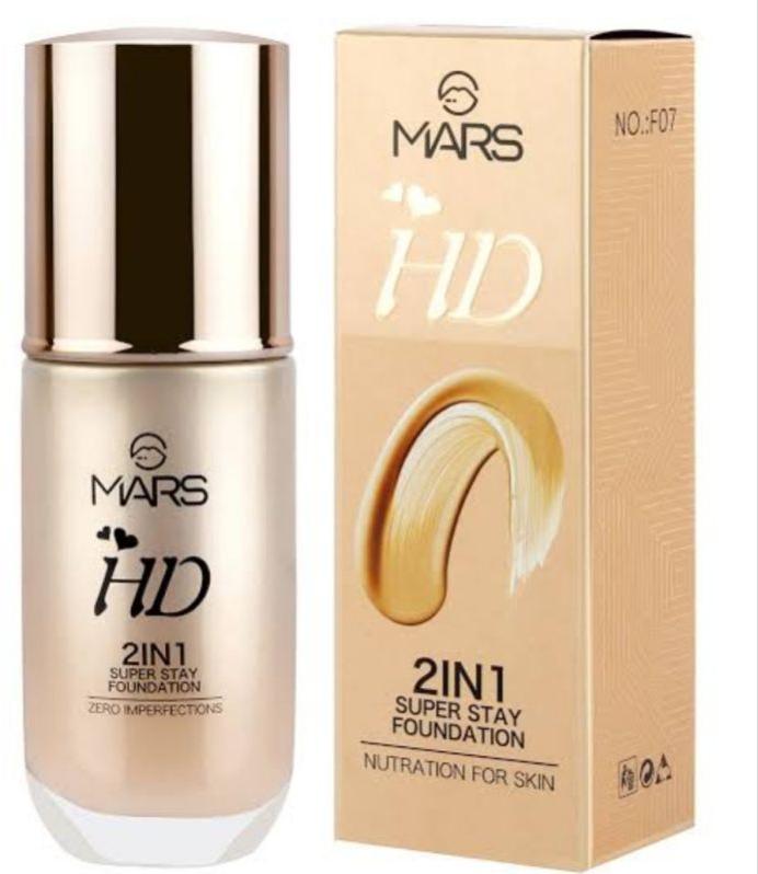 Mars HD 2 in 1 Foundation, Packaging Size : 100ml