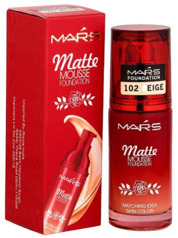 Mars Matte Mousse Foundation, for Make Up, Form : Cream