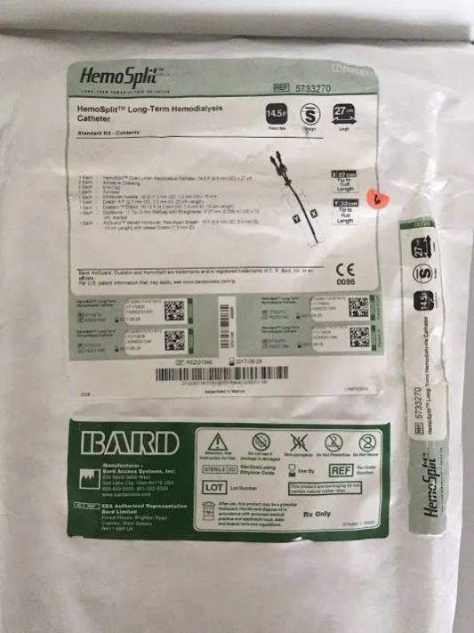 Bard Hemosplit Long Term Hemodialysis Catheters