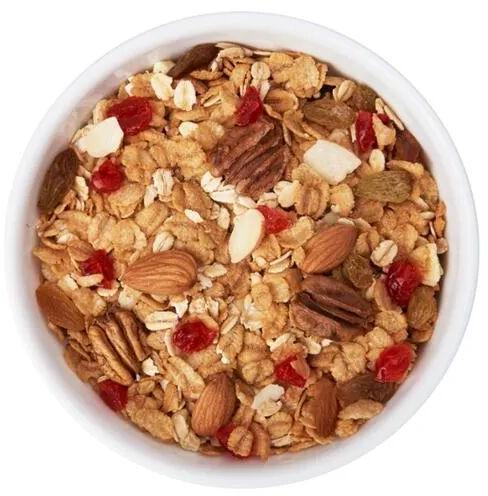 Crunchy Mix Fruit Muesli, for Breakfast Cereal, Taste : Delicious