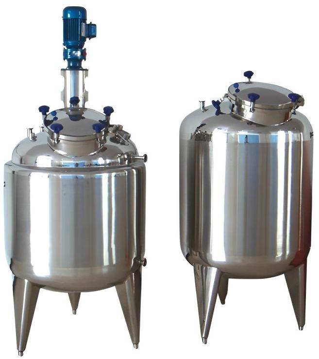 Silver milk/Dairy Polished Stainless Steel Flavour Mixing Tank, for Industrial, Capacity : 5000-10000ltr