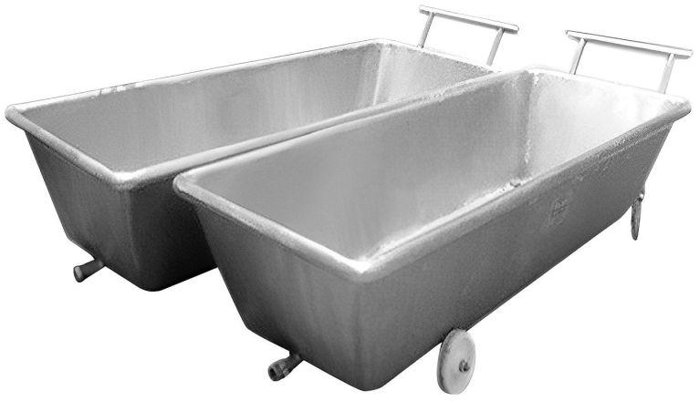 Polished Stainless Steel Butter Trolley, Color : silver