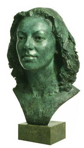 Sukanta Arthouse Bronze Portrait, Color : Green Patina