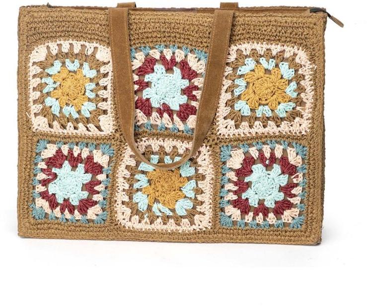 Brown Abdul Handicraft Raffia bags big, Size : 18”x14”x4”