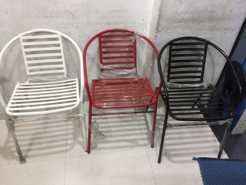Mild Steel Garden Chair, Color : Black, Red, White