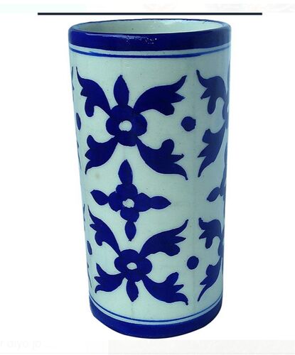 Printed Ceramic Pottery Flower Vase, Shape : Round