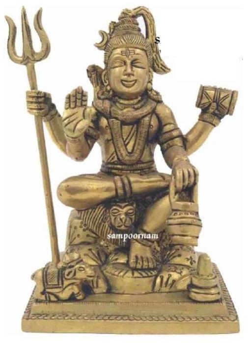Sampoornam AR00113SF Brass Shiva Statue