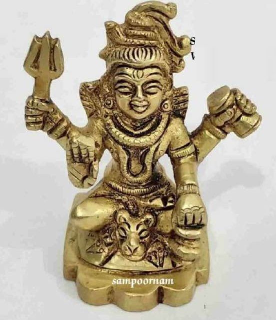 Sampoornam AR00114SF Brass Shiva Statue