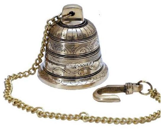 Polished Brass Hanging Bell AR00237SF, Style : Antique