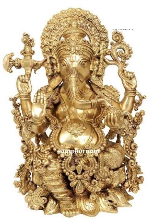 Sampoornam Ar0026na Brass Ganesha Statue